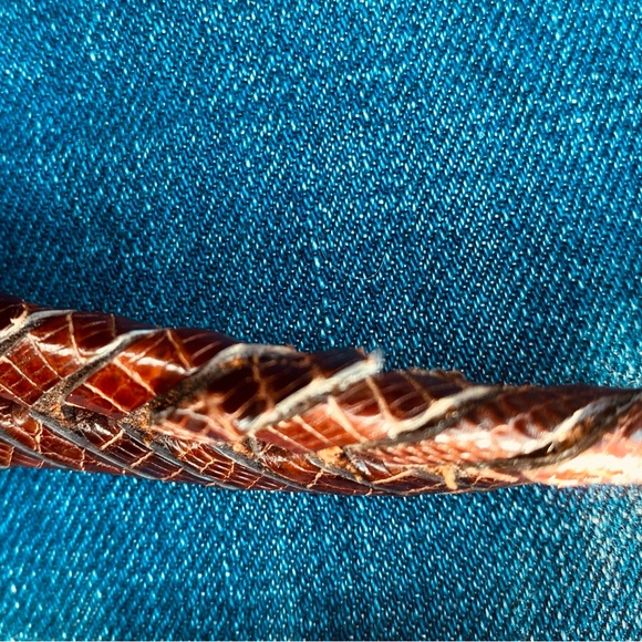 MEZLAN "AO2794" Brown All-Over Genuine Lizard Belt - Picture 11 of 11